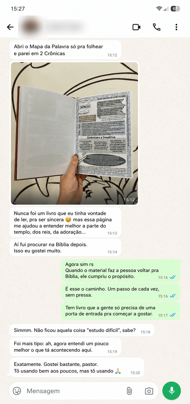 Depoimento de cliente Mapa da Palavra